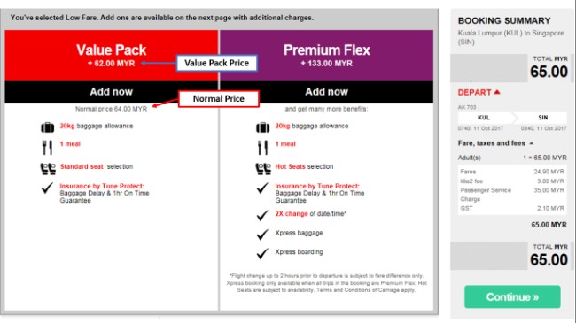 air asia add baggage online