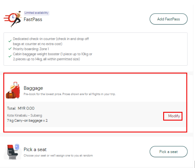 Airasia baggage fee 20kg online