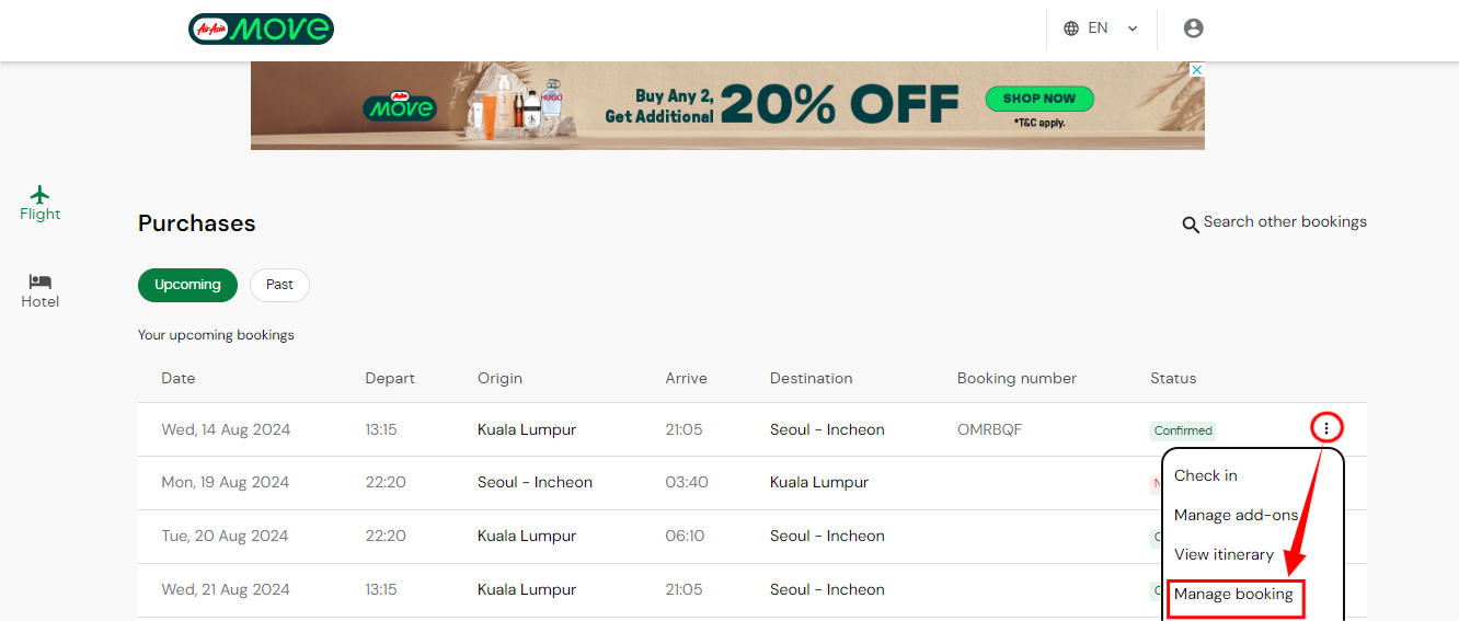 Airasia with baggage manage fashion booking