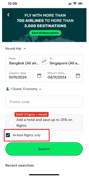Airasia student baggage allowance clearance