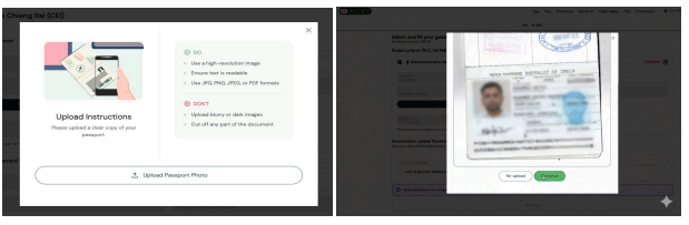 How do I scan my passport/ID during Self Check-In?